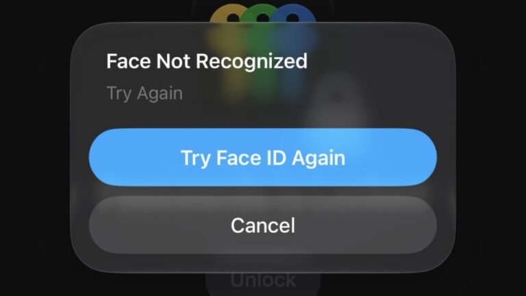 Der Text besagt, dass ein Fehler beim Face ID des Apple iPhone 18 Pro behoben werden soll.