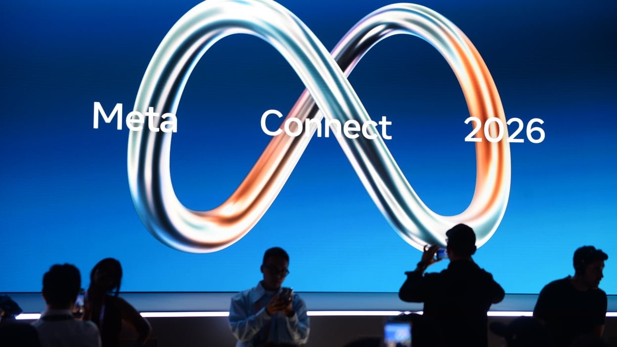 23 September 2026, United States, Menlo Park: The logo for the Meta Connect developer conference is on display at Facebook
