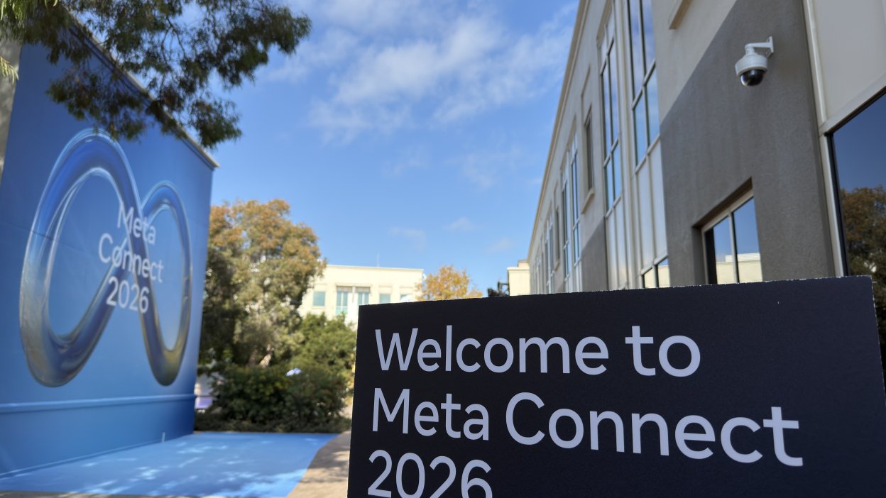 22 September 2026, United States, Menlo Park: A welcome sign for the Meta Connect developer conference is visible on the grounds of Facebook