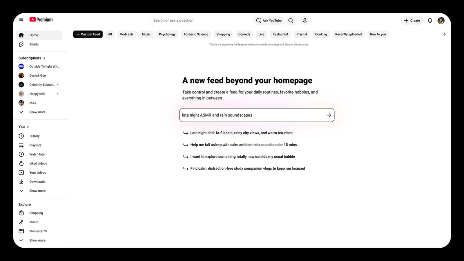 Setting up a Custom Feed