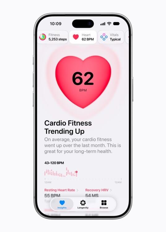 New Apple Health app screenshot