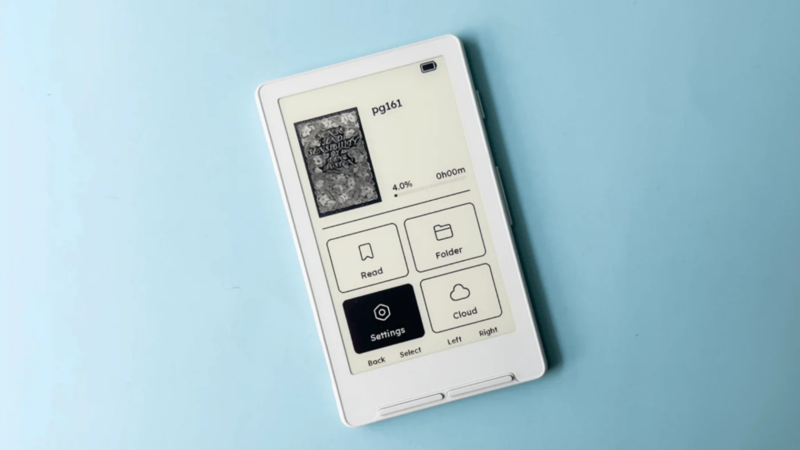 An Xteink X4 e-reader with CrossPoint Reader